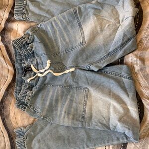 Forever 21 Blue Relaxed Fit Jeans with Drawstring Waist